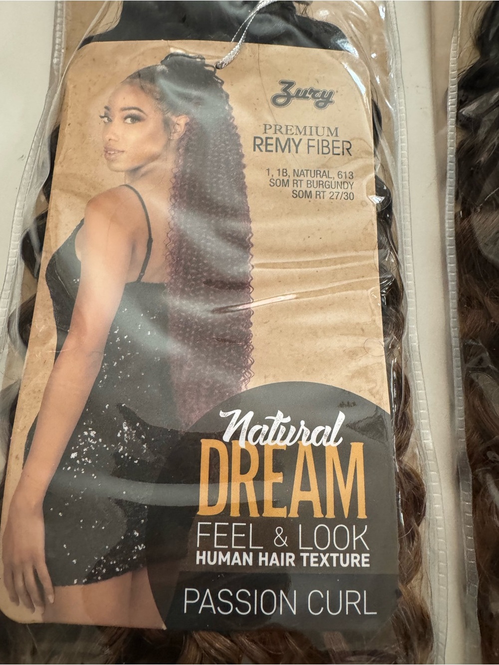 Zury Natural Dream Passion Curl Remy Fiber Wig - Burgundy 2 pack
